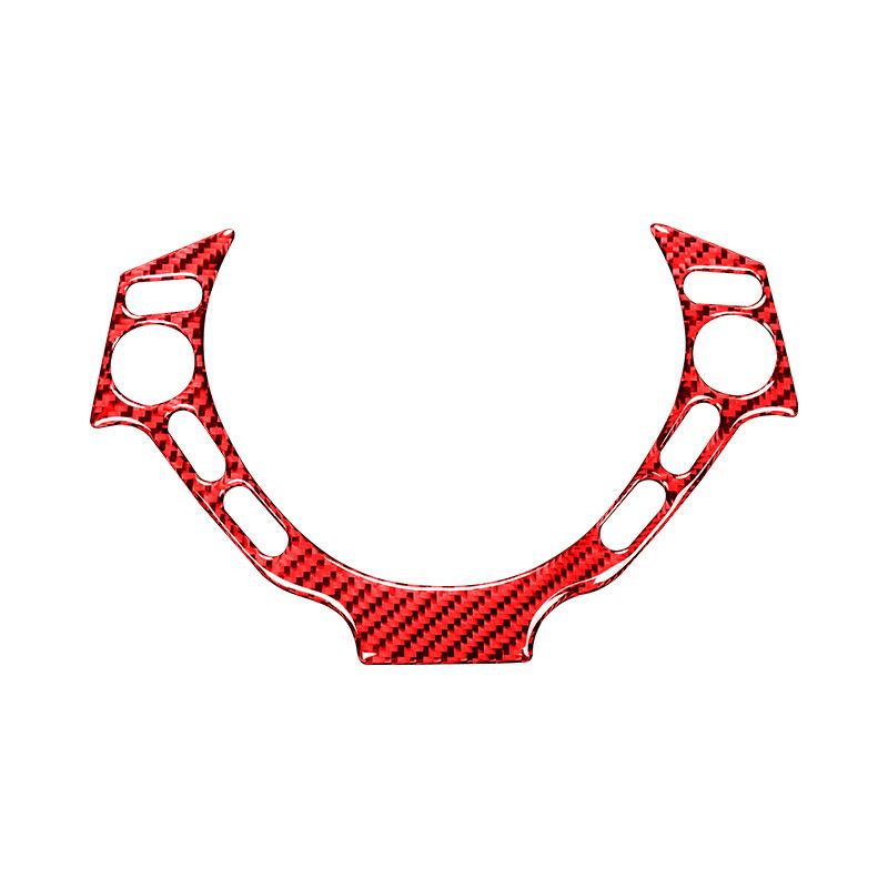For Nissan GTR R35 2009-2015 Carbon Fiber Auto Steering Wheel Center Buttons Panel Frame Decoration Sticker Interior Accessories