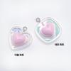 Acrylic transparent heart keychain pendant accessory supplies