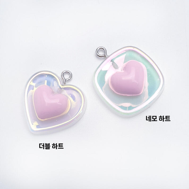 Acrylic transparent heart keychain pendant accessory supplies