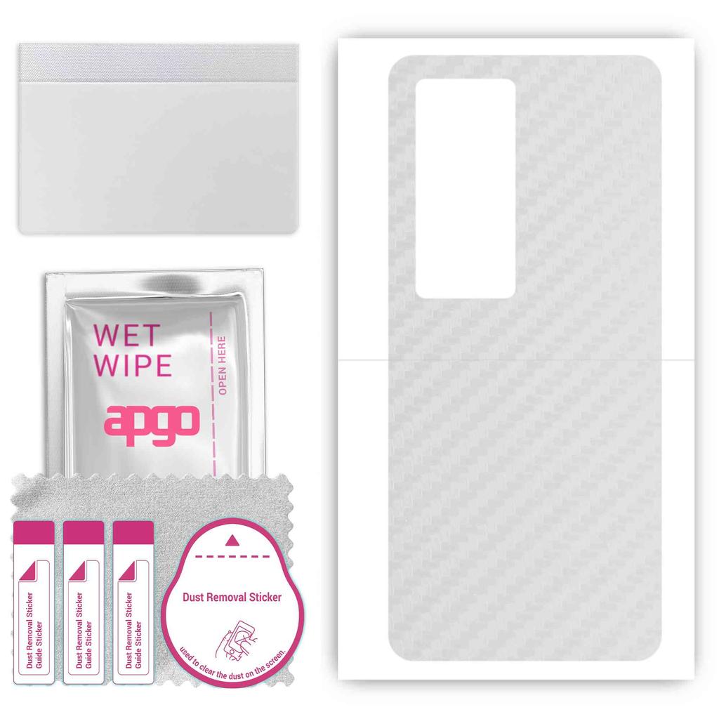 apgo Protective Skin Sticker for the back compatible with Vivo IQOO Neo5S, Wrap Film, Foil, Vinyl - Pattern Transparent Carbon