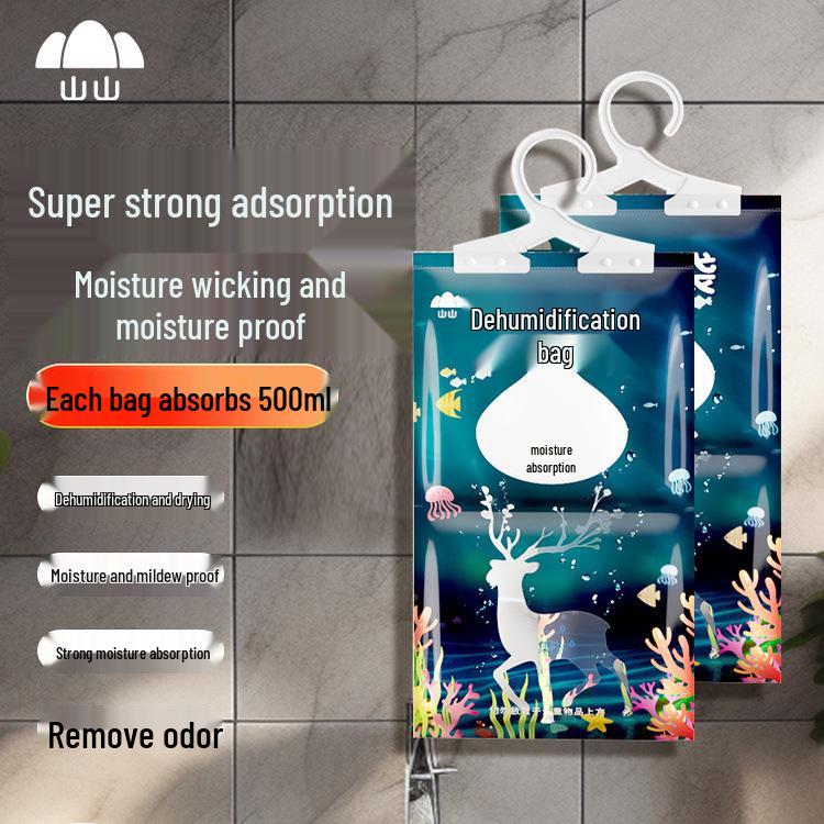 Hangable Anti-Mold Moisture Absorbing Dehumidifier Bag for Wardrobes