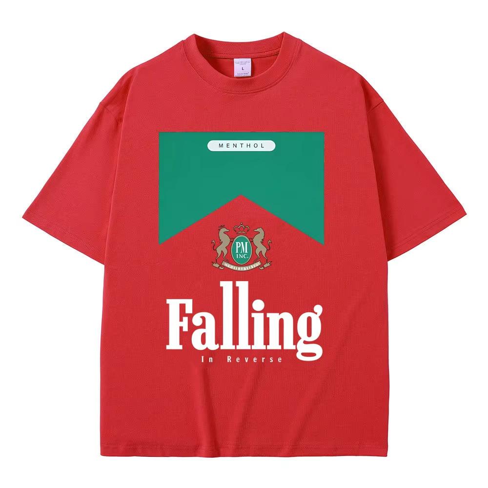 Falling in Reverse Grafik T-Shirt Herren Damen Rock Mode T-Shirt Streetwear Sommer Herren Weiche Baumwolle T-Shirts