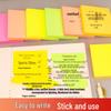 Multicolor Sticky Notes: Creative Fluorescent Memo Pads with Reusable Adhesive for Students