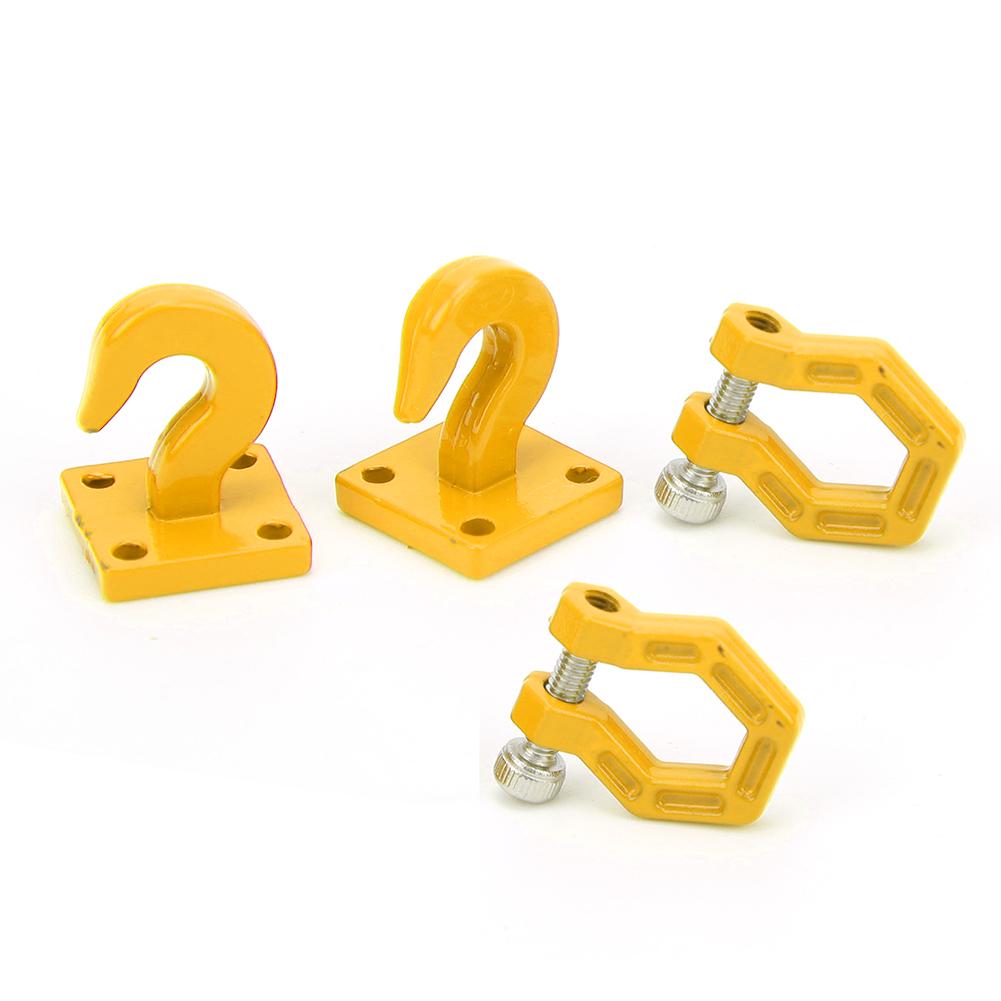 

2 шт. Металевий RC буксирний гак Запасні частини Підходять для SCX10 90046 Trx4 D90 110 RC АвтомобільЖовтий