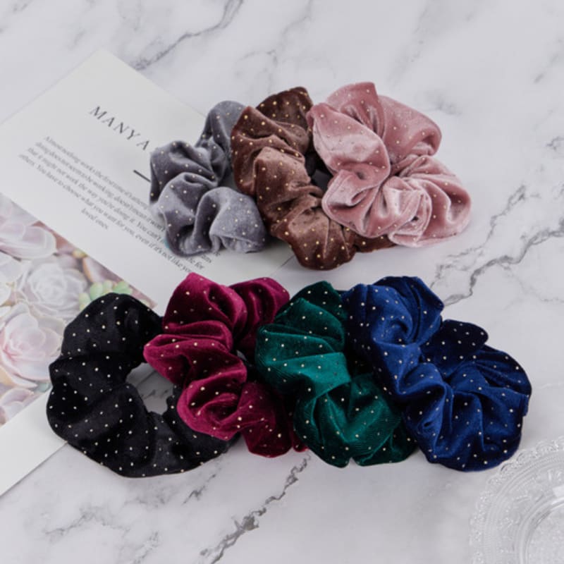 Maia Gold Velvet Crunch 7-piece Set