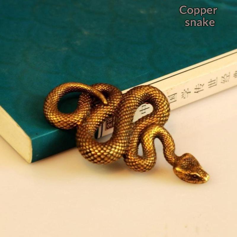 Vintage Alloy Snake Figurine Fine Carving For Figurine Decor Gifts For Snake Lovers