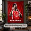 Wall Tapestry Bukayo Saka Print Custom Name Text Wall Hanging Home Decor