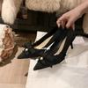 Pointed Butterfly Butterfly Pearl Flat Shoes Women's High Heel Wedding Shoes Commuter Shoes