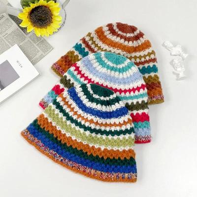 Women's Rainbow Striped Bright Hat