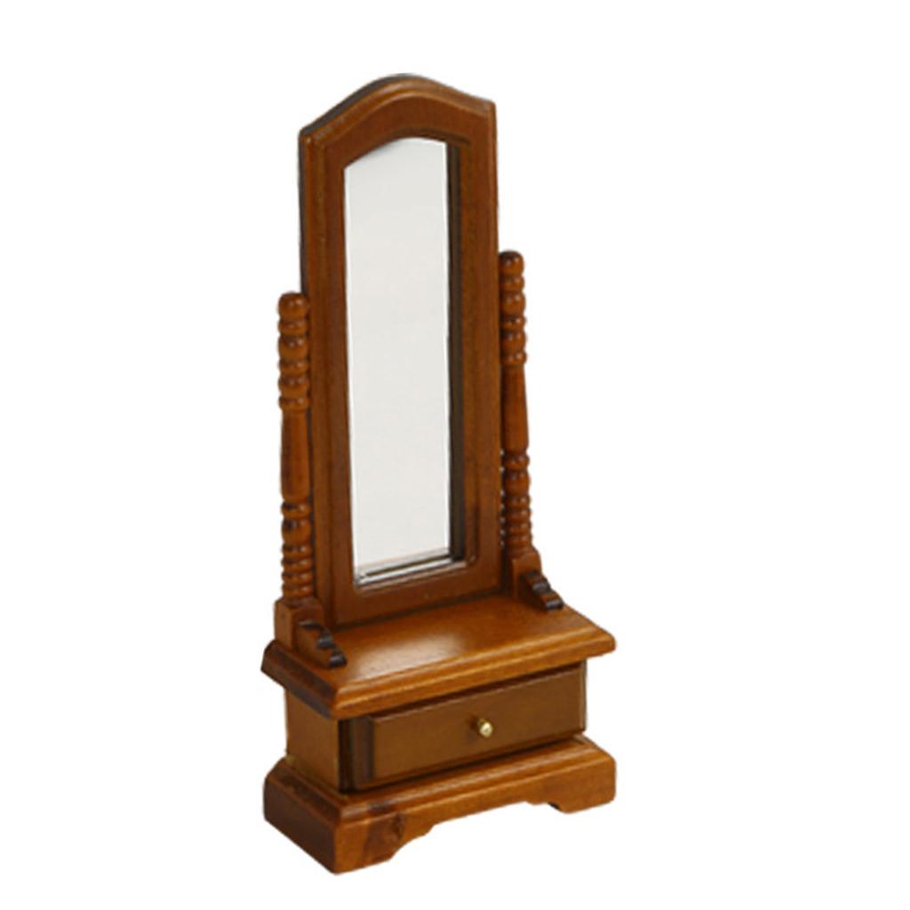 Doll House Fitting Mirror Realistic Dollhouses Dressing Mirror Realistic Play Realistic 1:12 Model Mini Size Toy