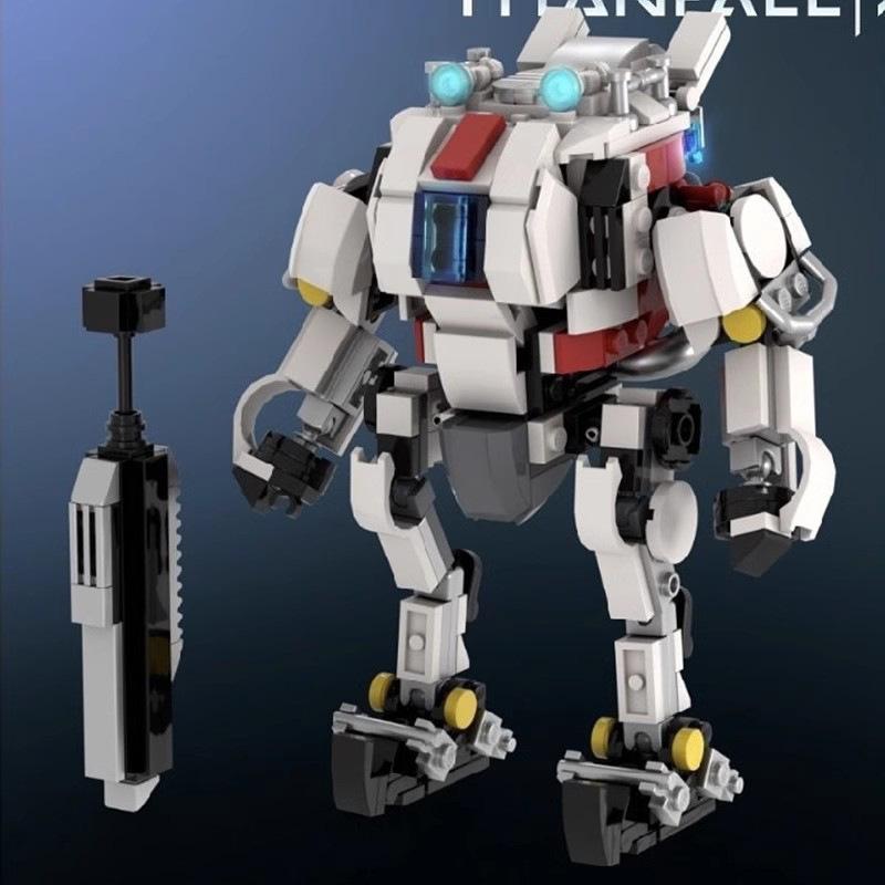 Compatible With Building Blocks MOC Transforming Mecha SD Titanfall Ronin Puzzle Assembled Building Block Boy Model