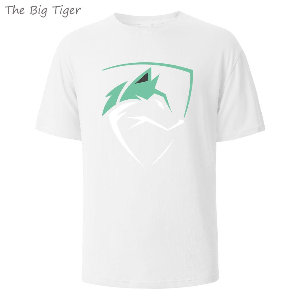 

Wolf Printed Classic Cotton Tee Simple Round Neck Design Breathable Fabric Unisex Short Sleeve Top Mens Tshirt S