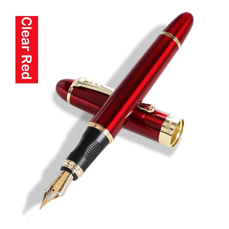 

Jinhao X450 Fountain Pen Iraurita Nib Full Metal Golden Clip Luxury Pens Student Gift Stationery Office School Supplies Bent