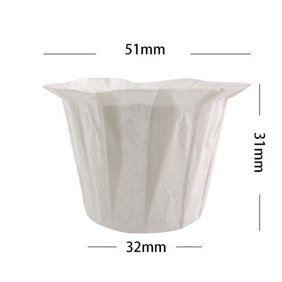 Coffee filter paper 100 pieces coffee filter paper in paper cup shape coffee K cup filter paper