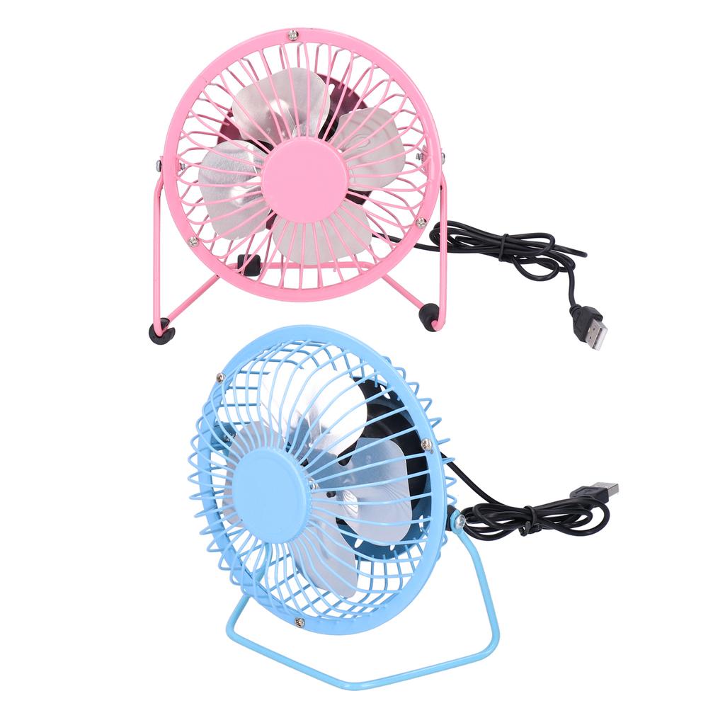 Mini Fan USB Portable Silent Aluminum Blade Home Office Desk Desktop Iron Crafts Fans