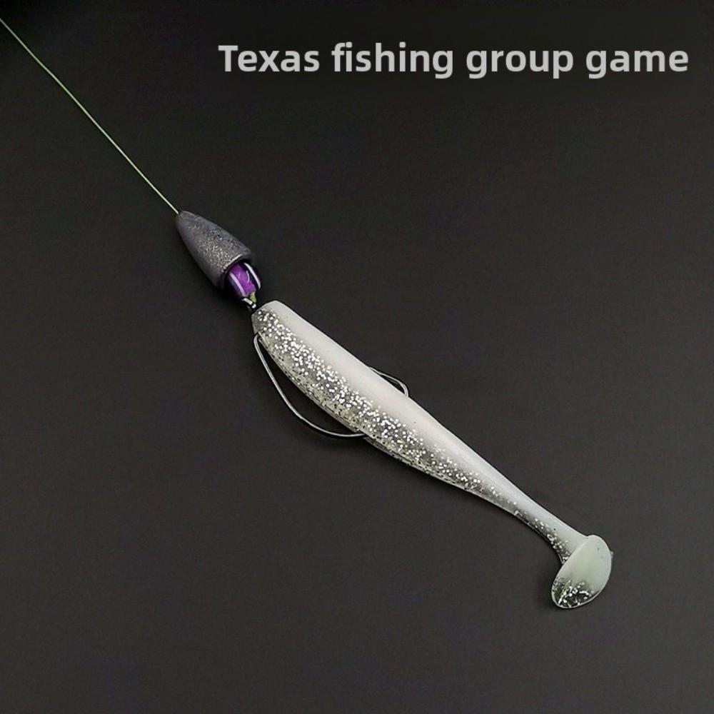 100Pcs/box T Tail Soft Bait Silicone Fishing Tackle Portable Soft Fishing Lures  Freshwater Fishing