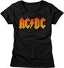 ACDC Distressed Orange Logo Damen T-Shirt Unisex T-Shirt