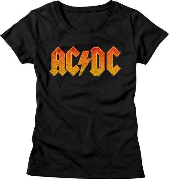 ACDC Distressed Orange Logo Women s T Shirt Unisex T-Shirt S