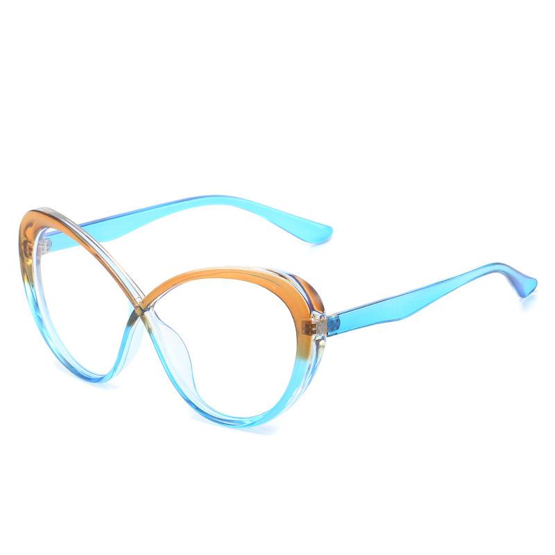 JYL Eyeglasses Color Block Anti Blue Light Internet Famous Plain Use KJ1003 A-18396 малиновый роз