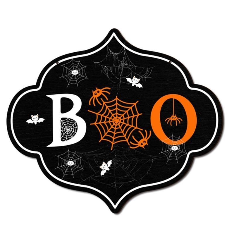 652F Halloween Hanging Ornaments Sign with Rope Hook for Festival Party Door