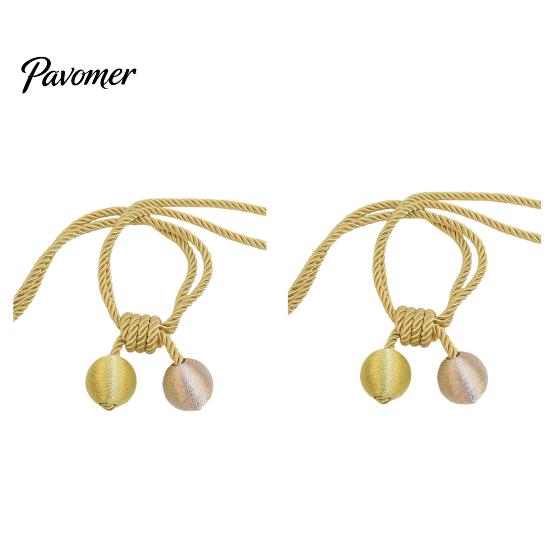 Adjustable Curtain Ties 2Pcs Tiebacks Rope, Decorative Handmade Tie Back, Simple Securing Holdbacks Ropes for Living Room Bedroom Window Sheer Drapes
