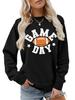 Colorful Football Letter Crewneck Sweatshirt - Game Day Long Sleeve Casual Wear