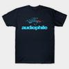 Men Black Print T-shirt Audiophile Shirt No-Cut Transfer Paper Print Cotton Tshirt