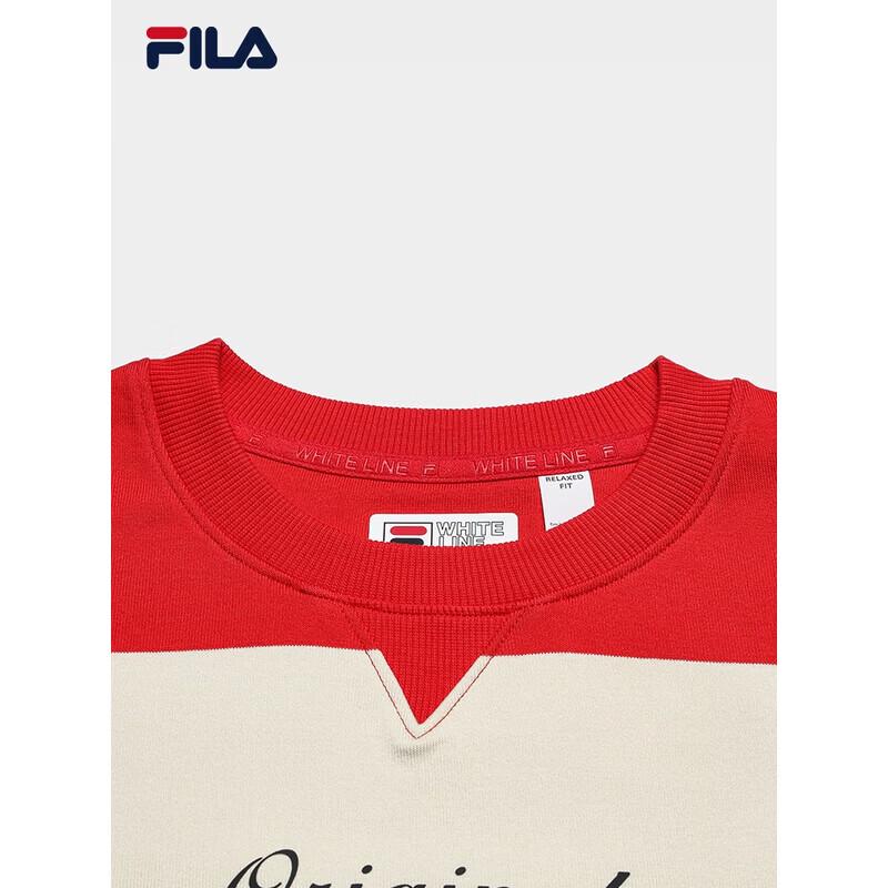 FILA Women's 2026 Spring Wide Stripe Colorblock Knit Pullover