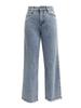 2023 Women's Casual Wide-Leg Denim Pants with Irregular Fringed Hem