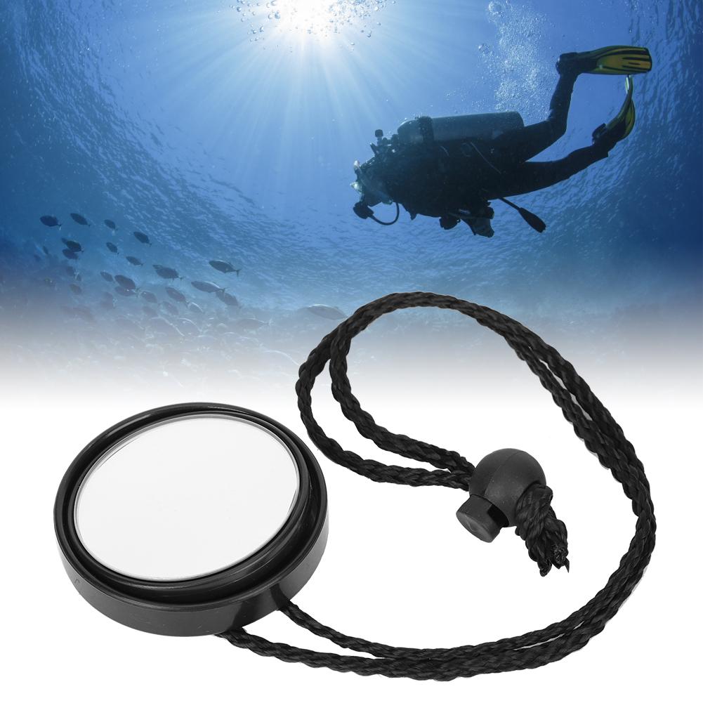 HSJ 928 Scuba Diving 360 Degrees Adjustable Rearview Mirror with Lanyard Side Hanging Cave Water Sports Safety Gear