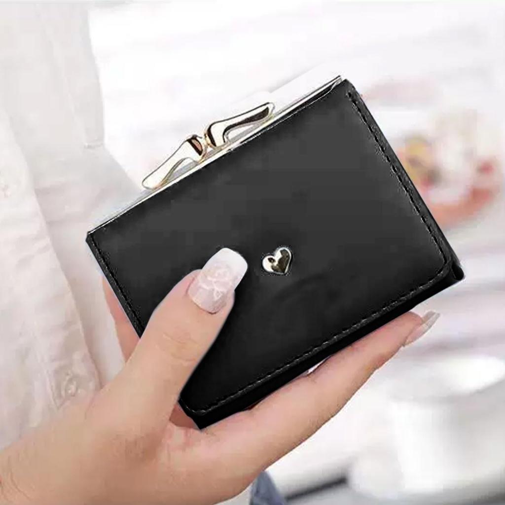 Mini Cute Heart Small Popular Mini 4 Pink [Joyesplay] Women's Wallet, Tri-fold, Compact, Design, Foldable, Wallet, Wallet, Gift, Colors Black, Blue,