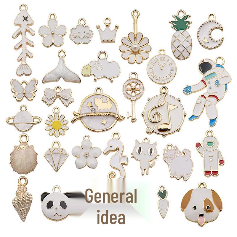 

New White Kitten Rabbit Alloy Pendant Charms: DIY Jewelry Accessories