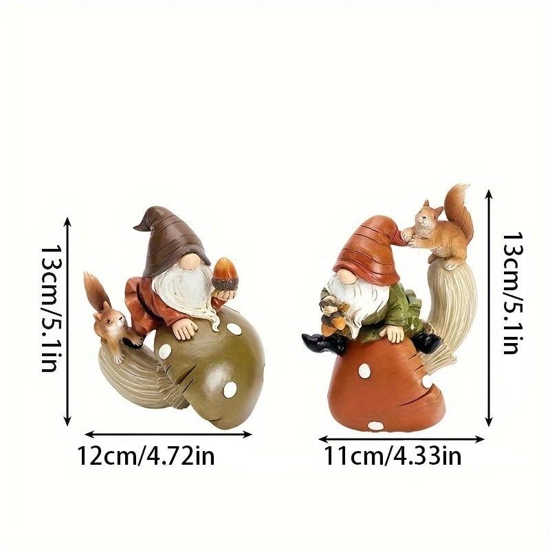 Exquisite Mushroom Resin Squirrel Art Piece For Timeless Home And Decor Garden