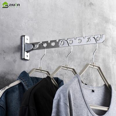 6/8/10 Holes Clothes Hooks 304 Stainless Steel Wall Mounted Drying Rack Home Folding Clothes Organizer with Screws Clothes Stand
