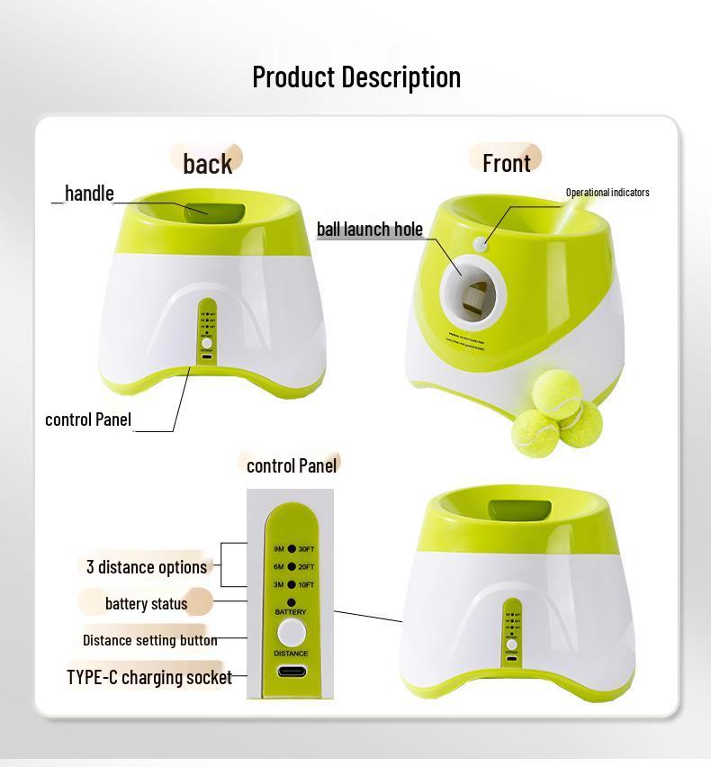 Pet Tennis Ball Launcher: Outdoor Elastic Automatic Throwing Machine for Dogs