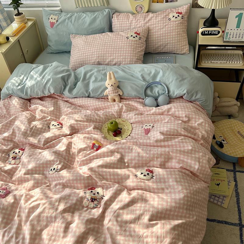 

ins Pure cotton bedding Four-piece Set, Class a, Mother and Baby grade 1.5 bed 4PCS