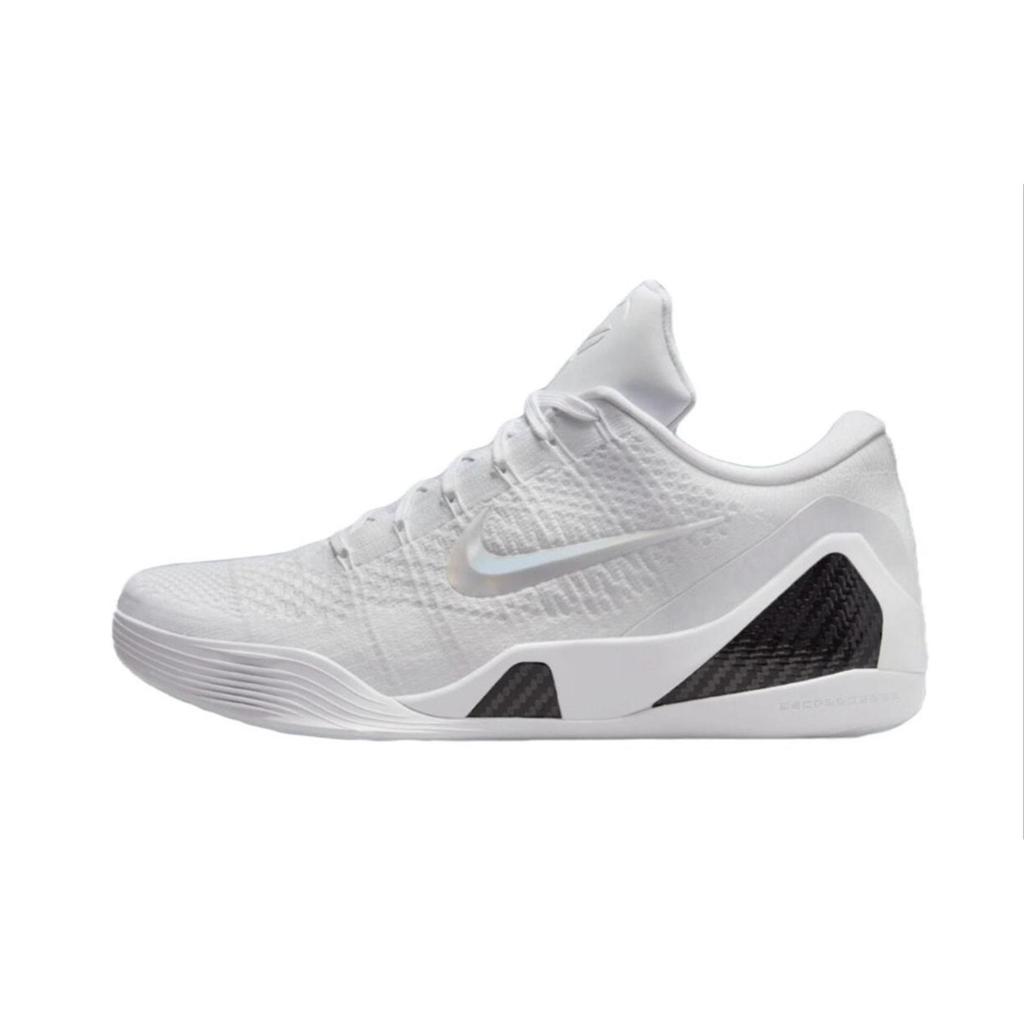 Nike Kobe 9 Cushioning Slip Resistant Abrasion Resistant Low top Basketball Shoes Unisex Gray FZ7334-100(Team147-)