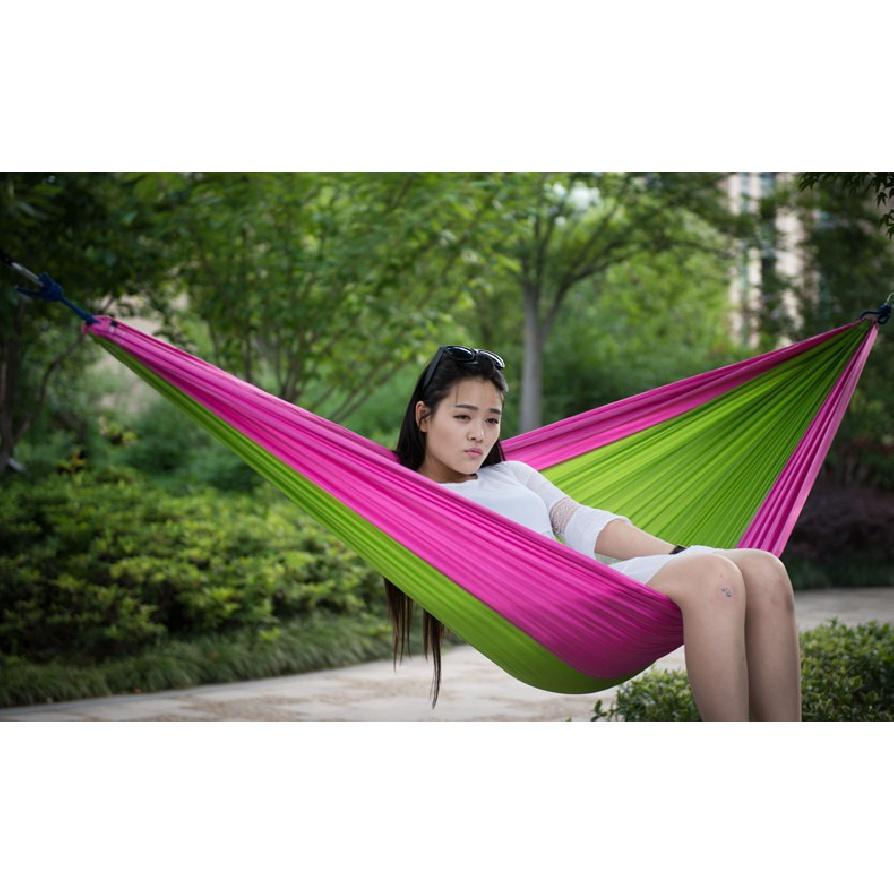 Tewango Tragbare Hängematte für 1–2 Personen, Outdoor, Camping, Hängehängematte, Schaukelbett, Nylon