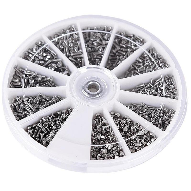 600pcs 12 Kind of Small Screws Nuts Electronics Assortment Kit M1 M1.2 M1.4 M1.6