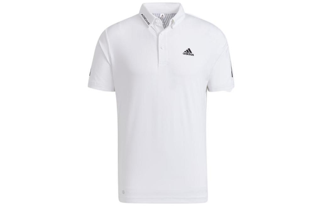 adidas Polo Shirts Men's White Polo Collar Moderate Straight Fit HA3129