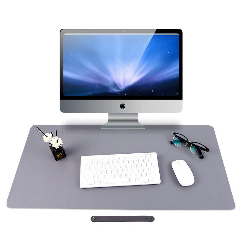Extra Large Non-Slip Leather Mouse Pad - Stain-Resistant Computer Desk Mat with Pattern Logo