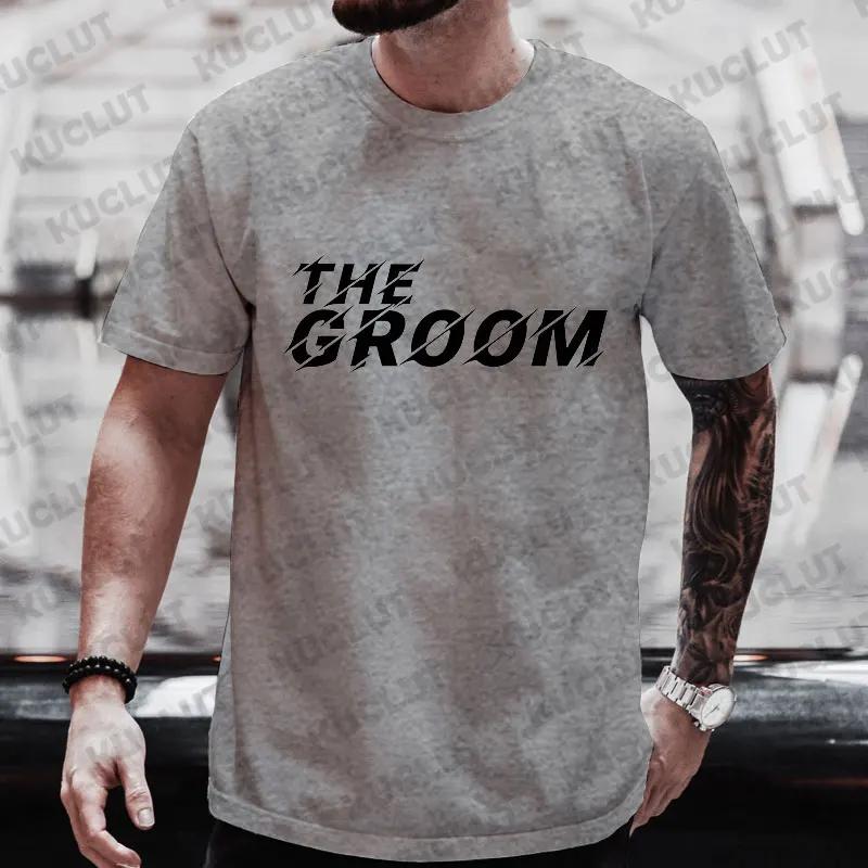 Groom Squad T Shirt Male Bachelor Stag Party T-shirt Best Man Tees Team Groom Wedding Clothes Tshirts Graphic Groomsman EVG Tops