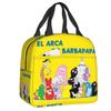 Custom Barbapapa Family Insulated Lunch Bags for Outdoor Picnic Cartoon Graffiti Anime Portable Thermal Cooler Lunch Box Women