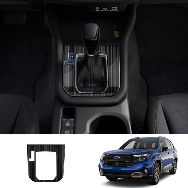 For Subaru Forester 2024 2025 2026 Stainless steel Interior window Switch Center Control Gear Shift Panle Front water cup cover