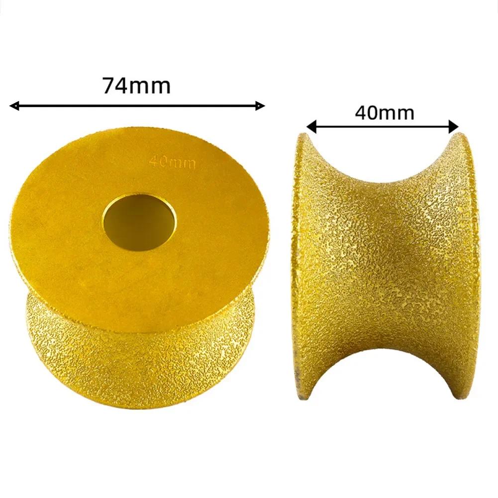 1PC 74 X 20mm Dry Vacuum Brazed Profile Grinding Disc Wheel Bullnose Edge Abrasive For Grinder Grinding Wheel Marble Edging Disc