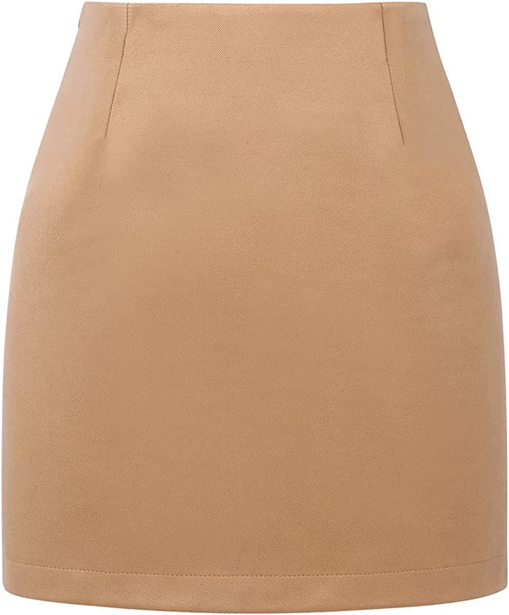 Женская шерстяная юбка-карандаш с высокой талией в клетку Large