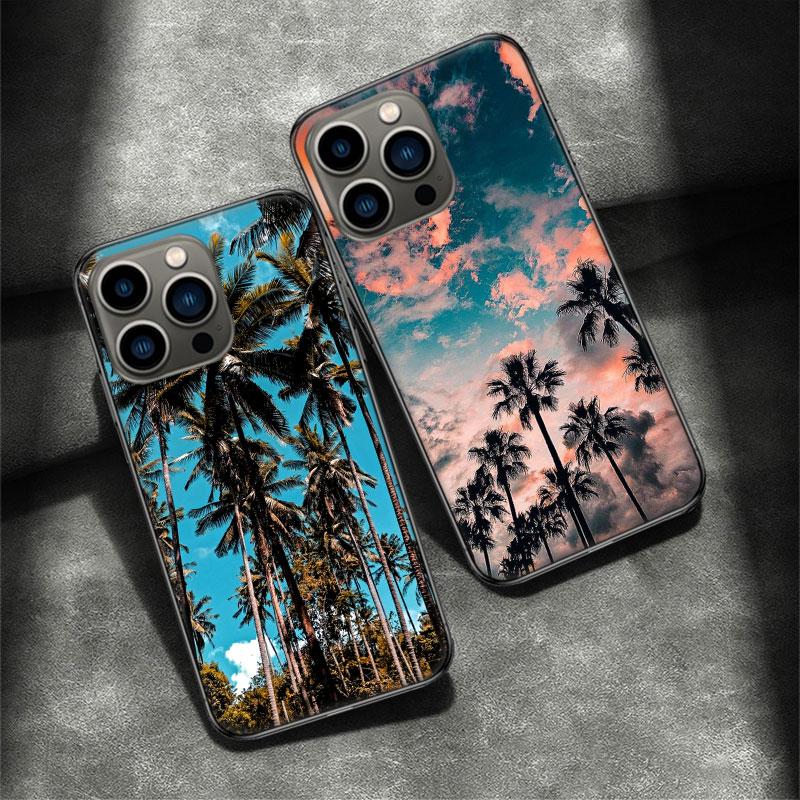 Sea Tropical Palm Trees Beach Phone Case For Apple Iphone 15 13 12 11 14 Pro Max Mini Cover SE 2020 X XS XR 8 7 6 6S Plus 5 5S S