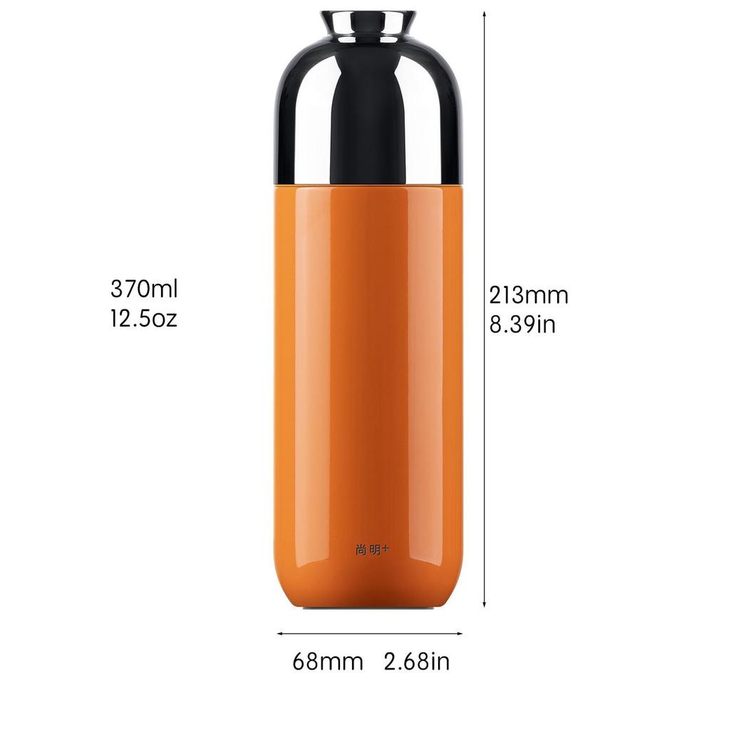Fashion Titanium Coated Tea Tumbler with Infuser, Portable Thermos Cup 370ml with Gift Box