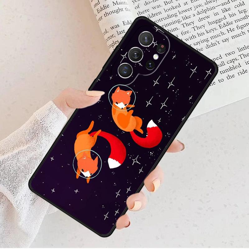 Red Fox Pattern Phone Case For Samsung Galaxy S25 S23 S30 S8 S21 S20 FE S24 S22 Note 10 20 Plus Lite Ultra