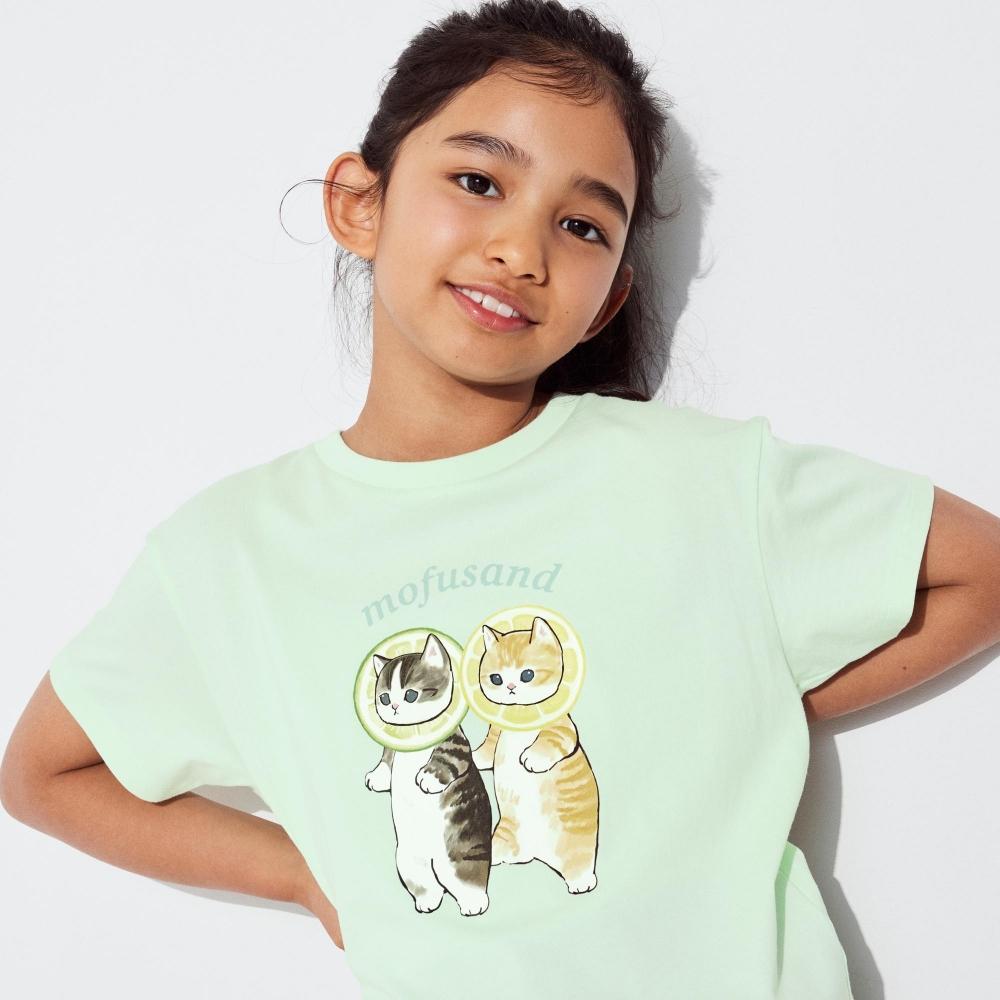 

UNIQLO JAPAN GIRLS Mofusand Fruit Paradise UT с коротким рукавом